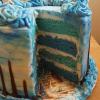 Blue Velvet Layer Cake w/Tie-Dye Frosting